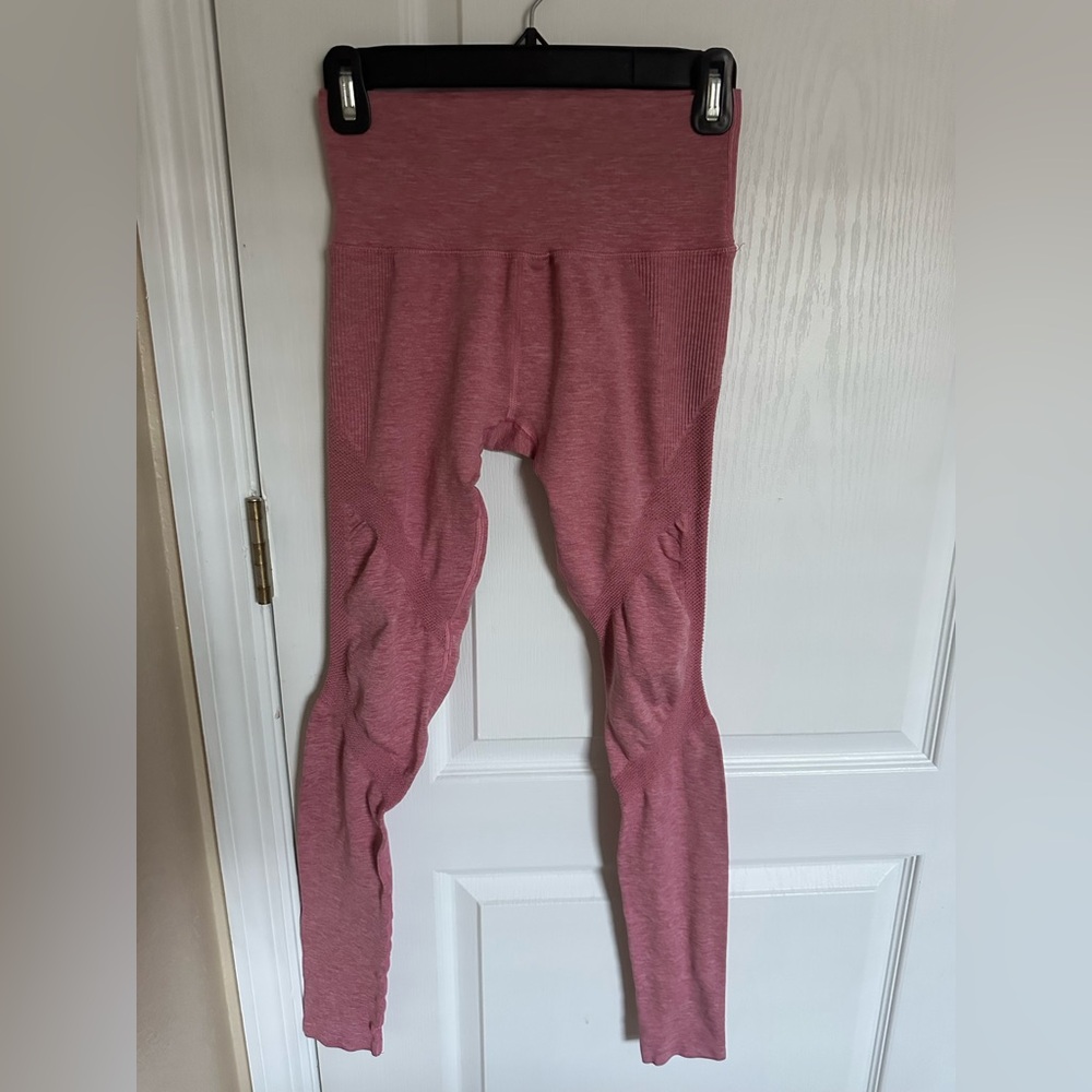 Alphalete Seamless Contour Leggings Pink Heather Size Medium